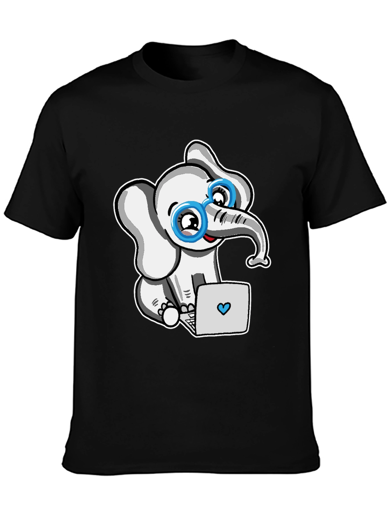 Cute Elephant with Glasses T-Shirt