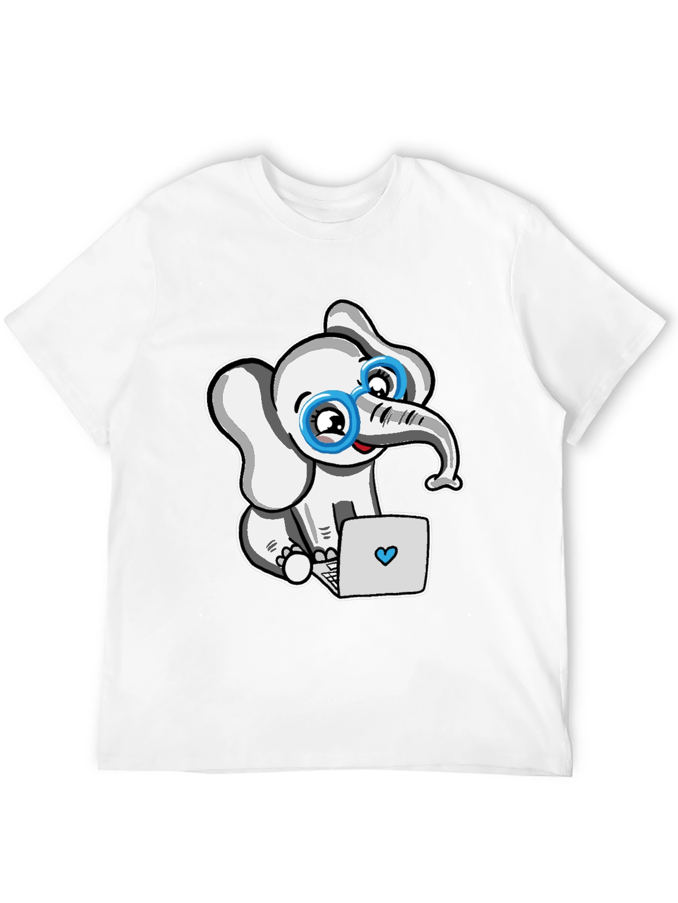 Cute Elephant with Glasses T-Shirt
