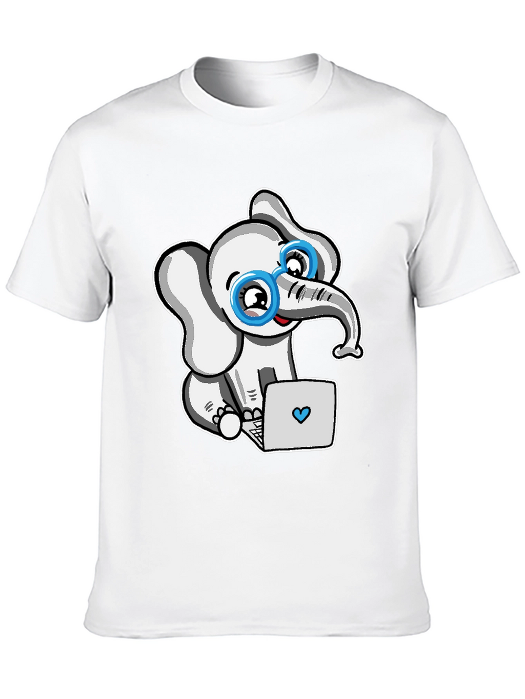 Cute Elephant with Glasses T-Shirt