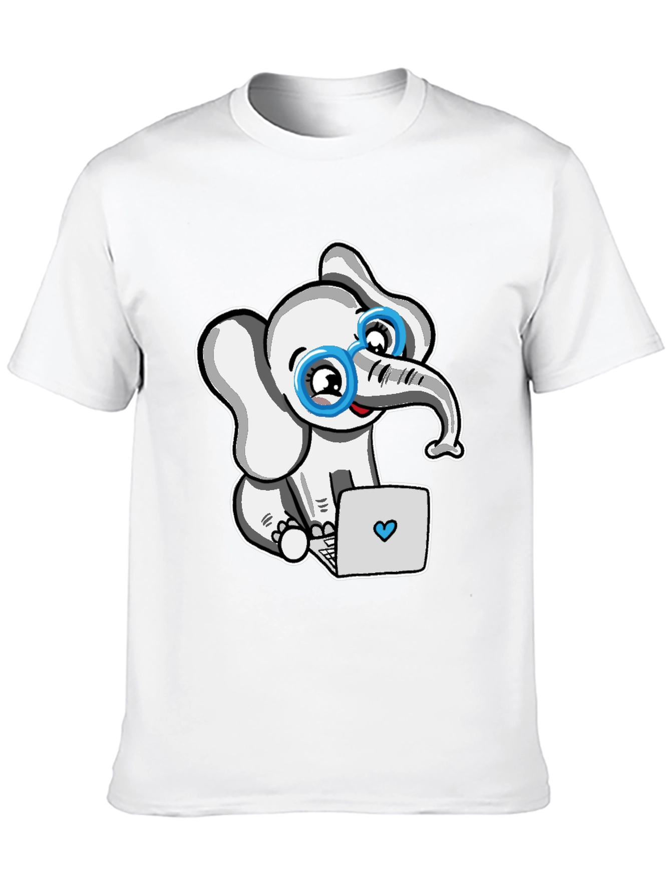 Cute Elephant with Glasses T-Shirt