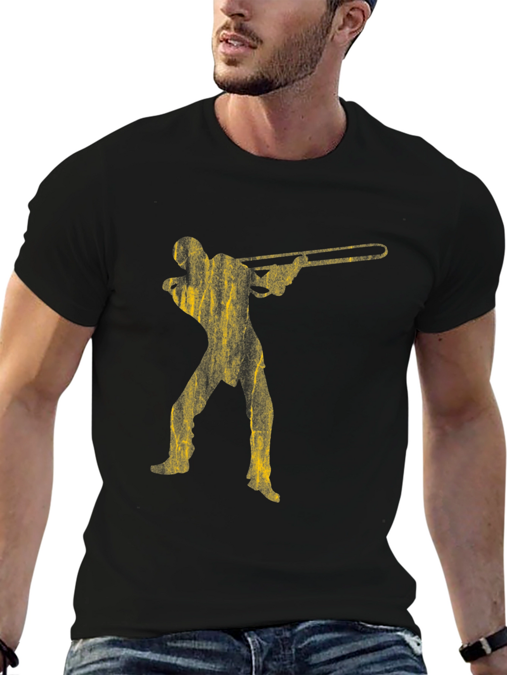Trombone Player Black T-Shirt