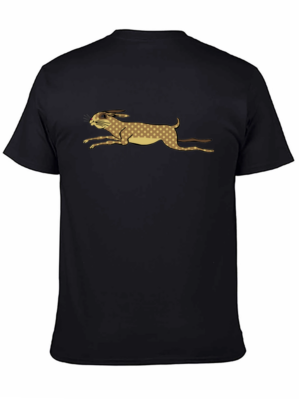 Rabbit Run Graphic Tee - Black Cotton Casual Top