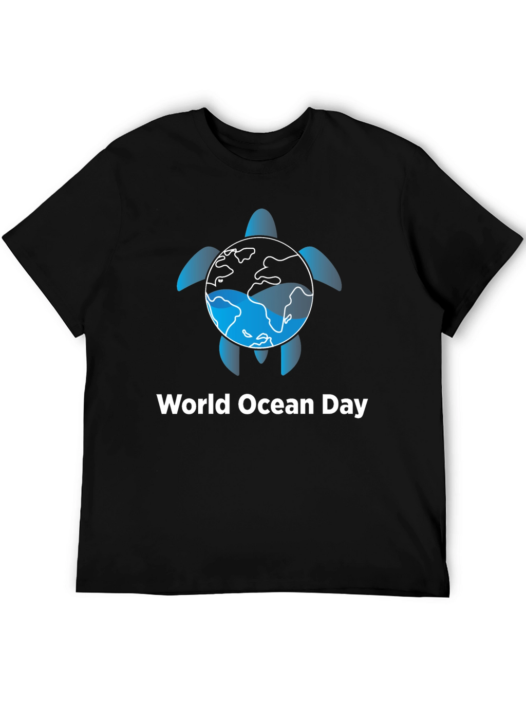 World Ocean Day Turtle Earth Graphic T-Shirt