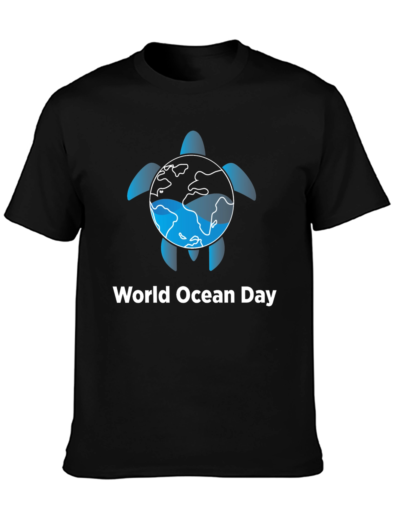World Ocean Day Turtle Earth Graphic T-Shirt