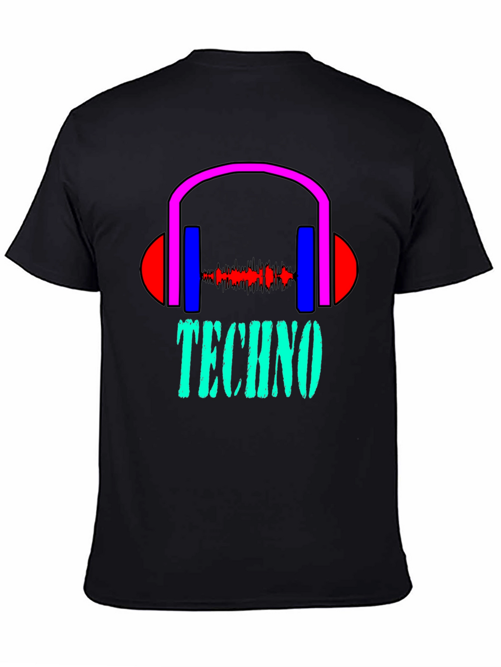 Techno Music Graphic Tee - Stylish Black T-Shirt