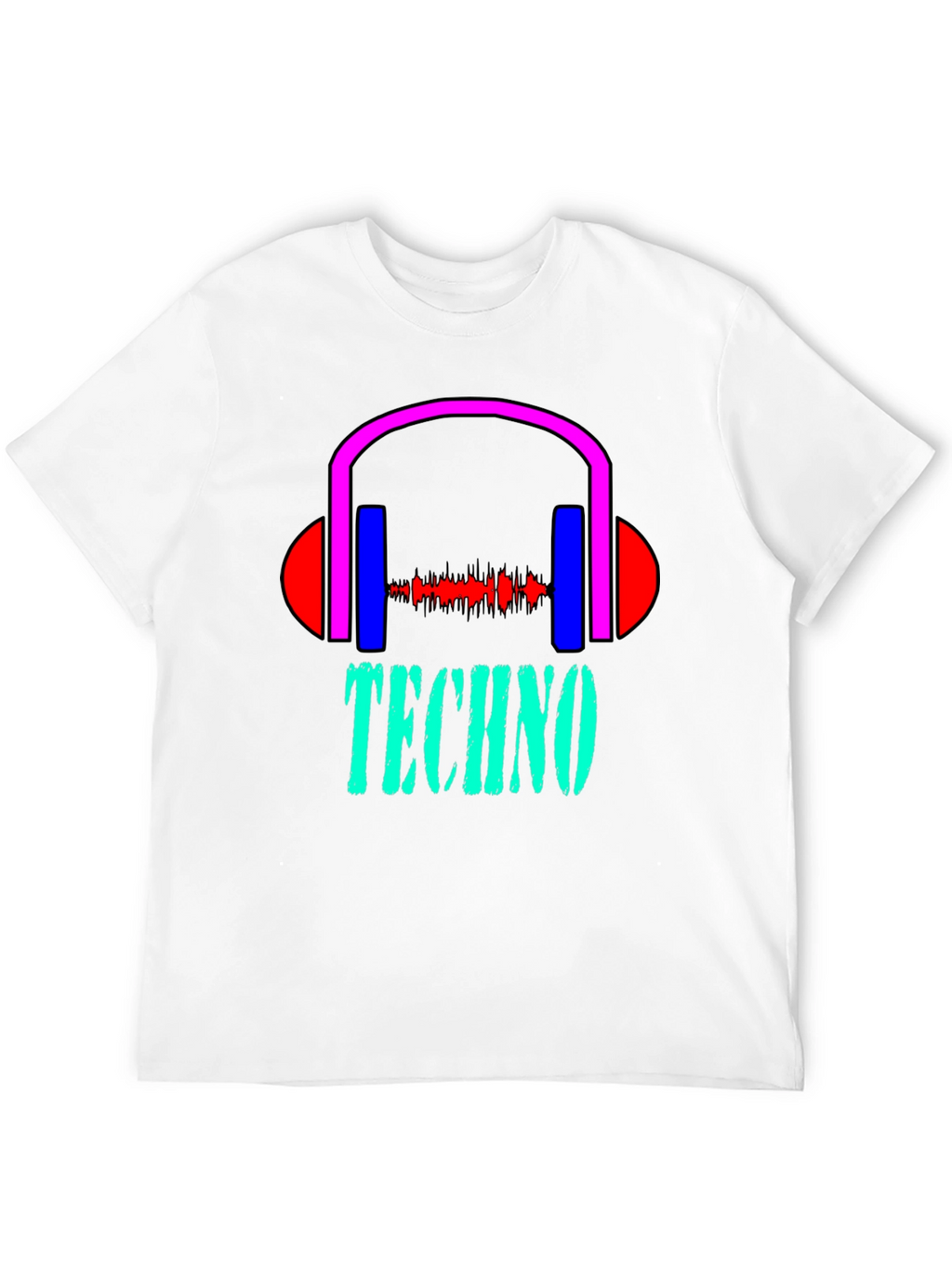 Techno Music Graphic Tee - Stylish Black T-Shirt