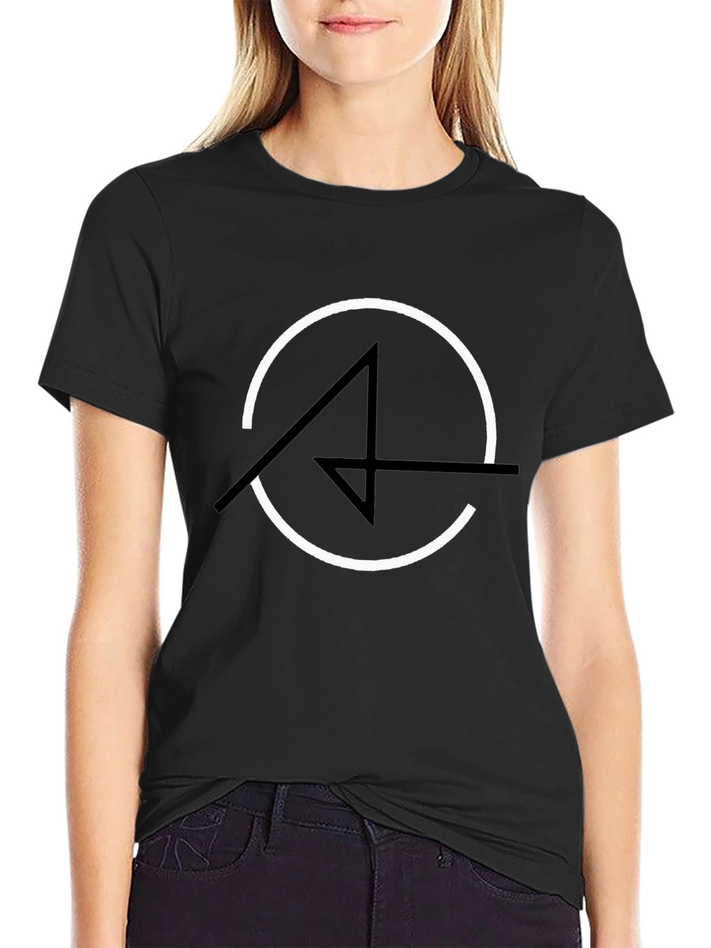 Modern Graphic Tee - Circle and Arrow Design