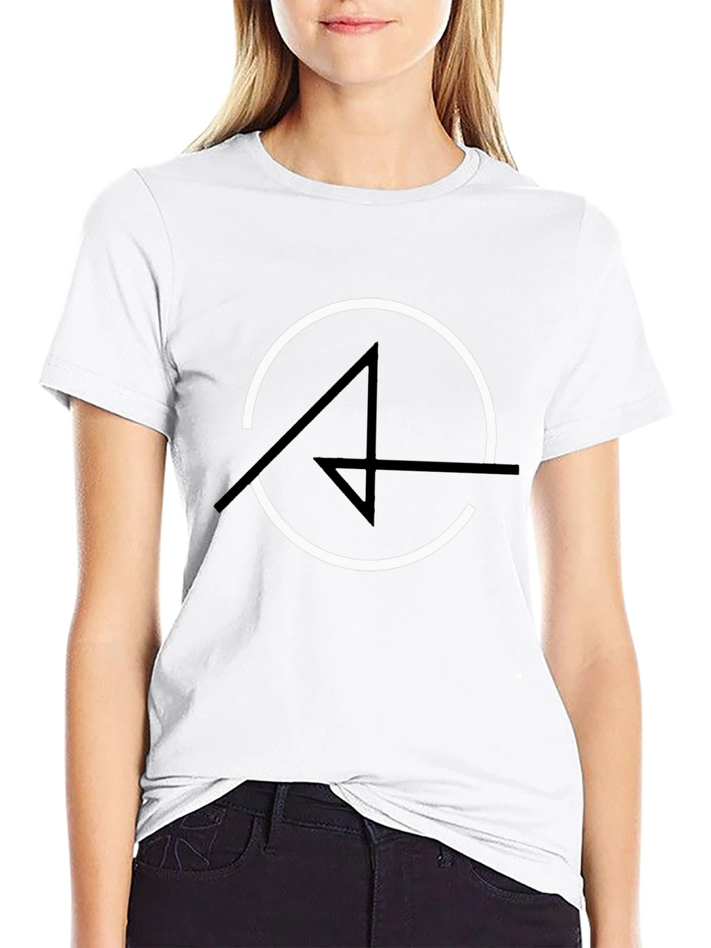 Modern Graphic Tee - Circle and Arrow Design