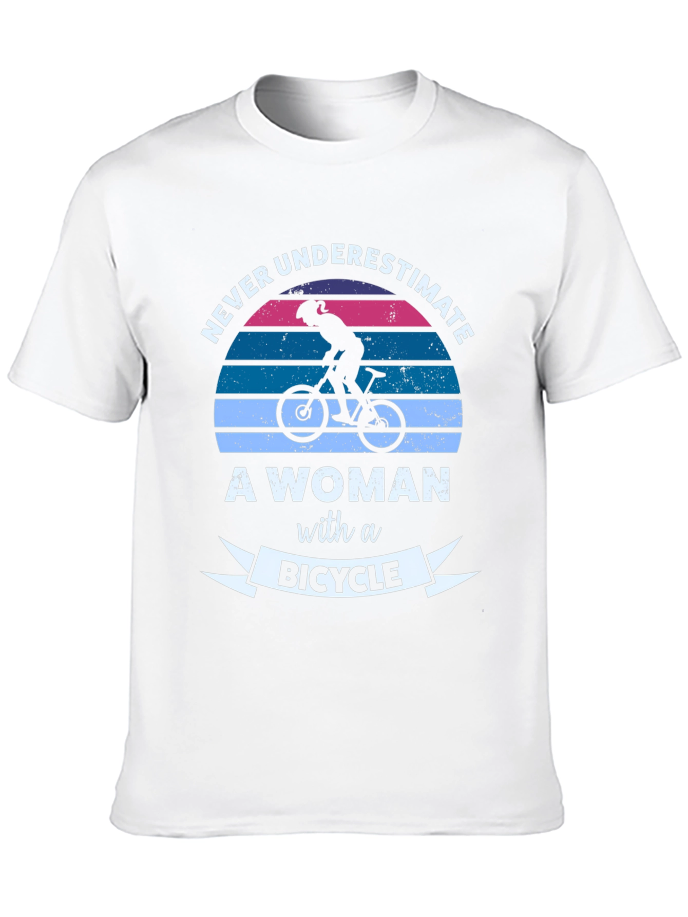Never Underestimate a Woman with a Bicycle T-Shirt