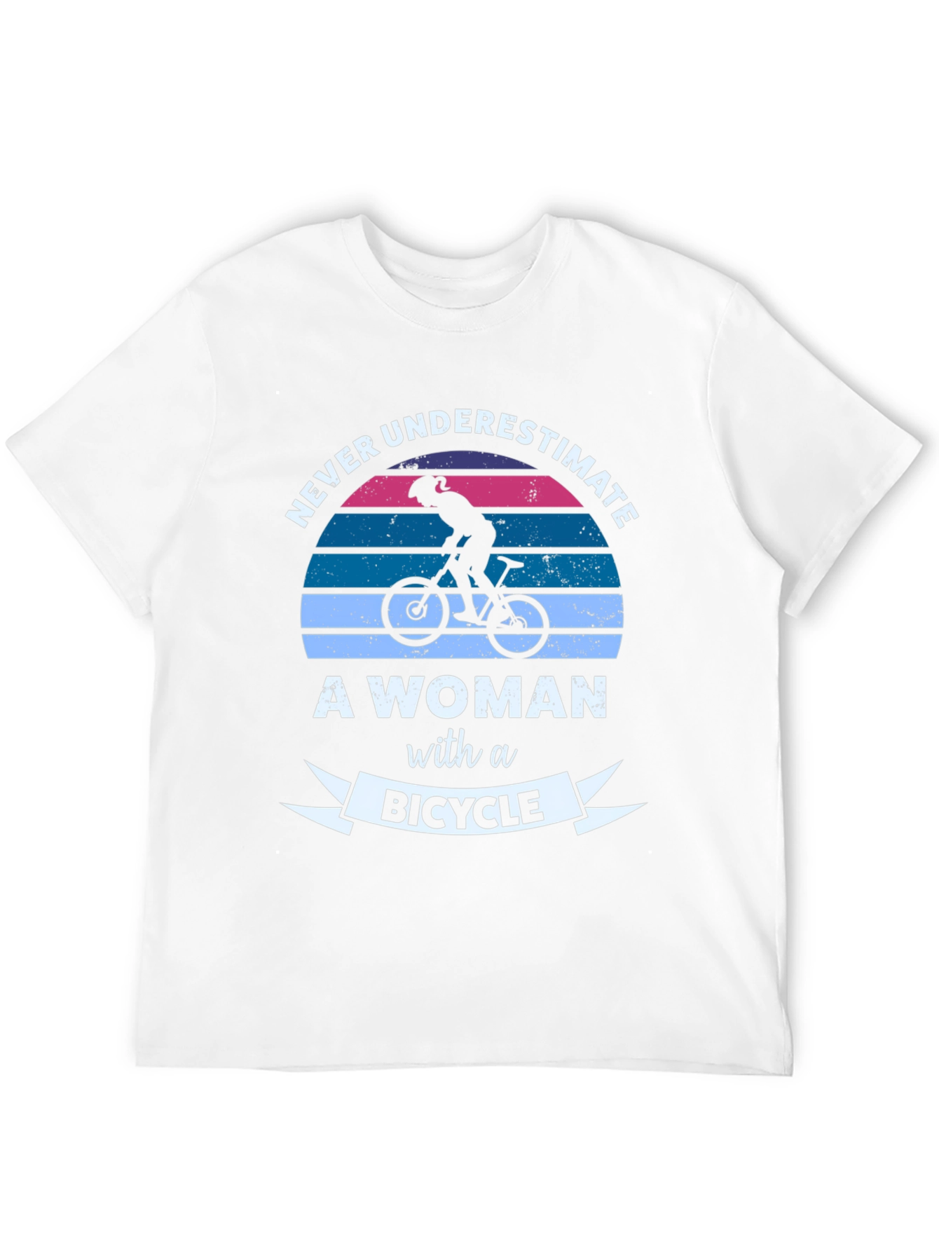 Never Underestimate a Woman with a Bicycle T-Shirt