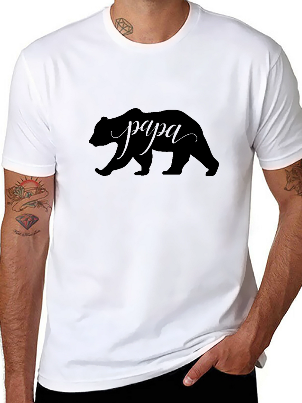 Papa Bear T-Shirt - Black