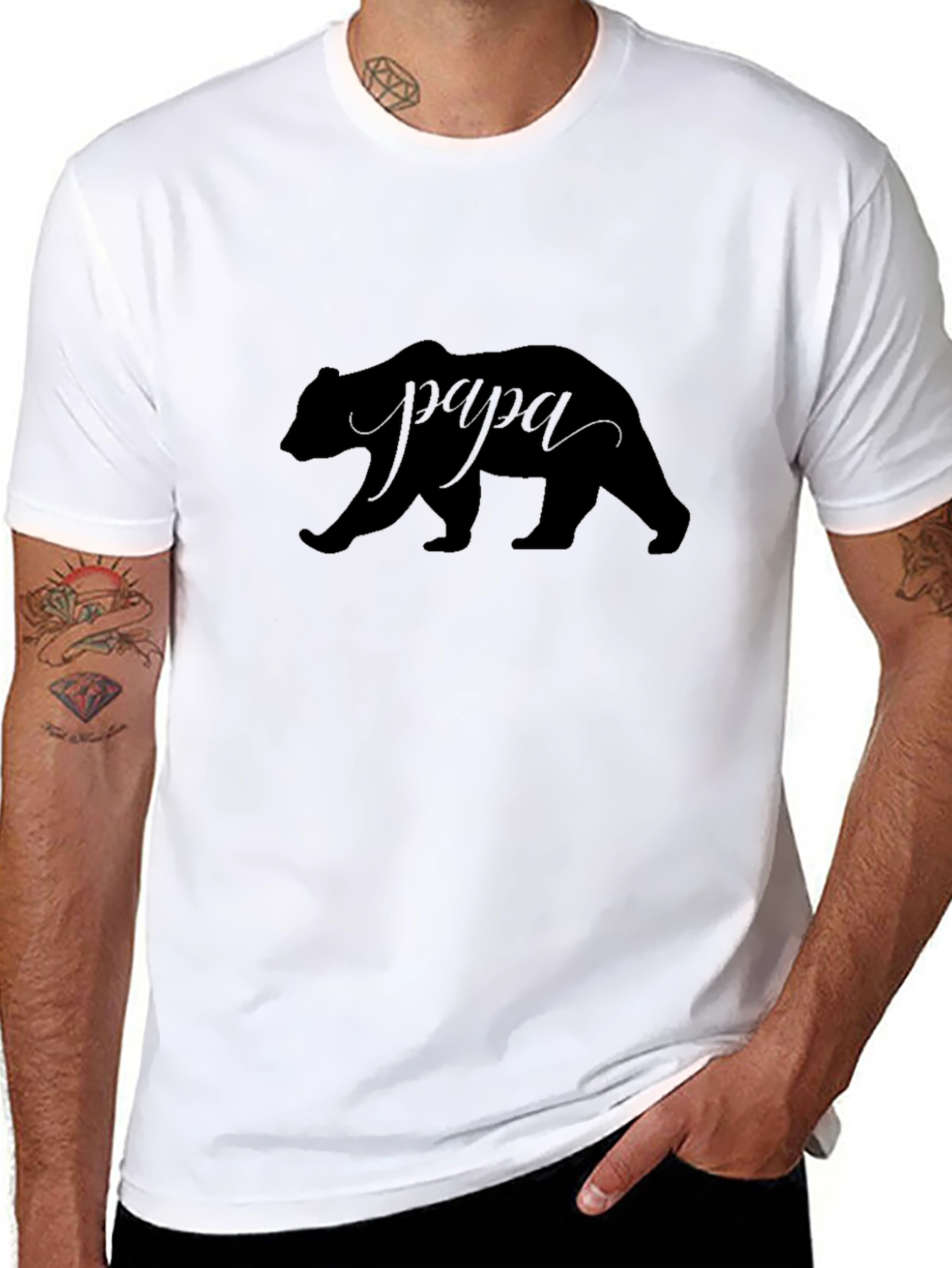 Papa Bear T-Shirt - Black