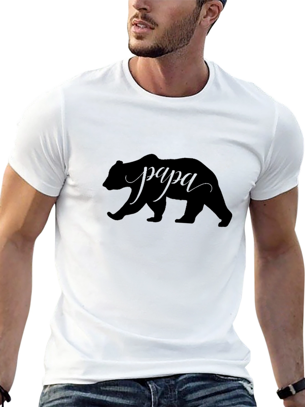 Papa Bear T-Shirt - Black