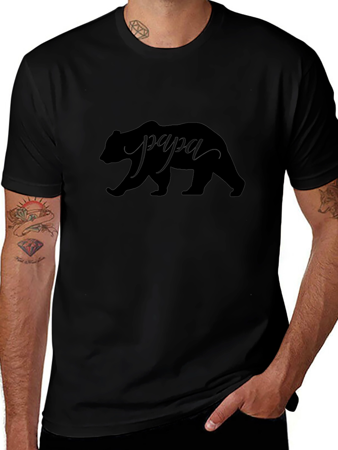 Papa Bear T-Shirt - Black