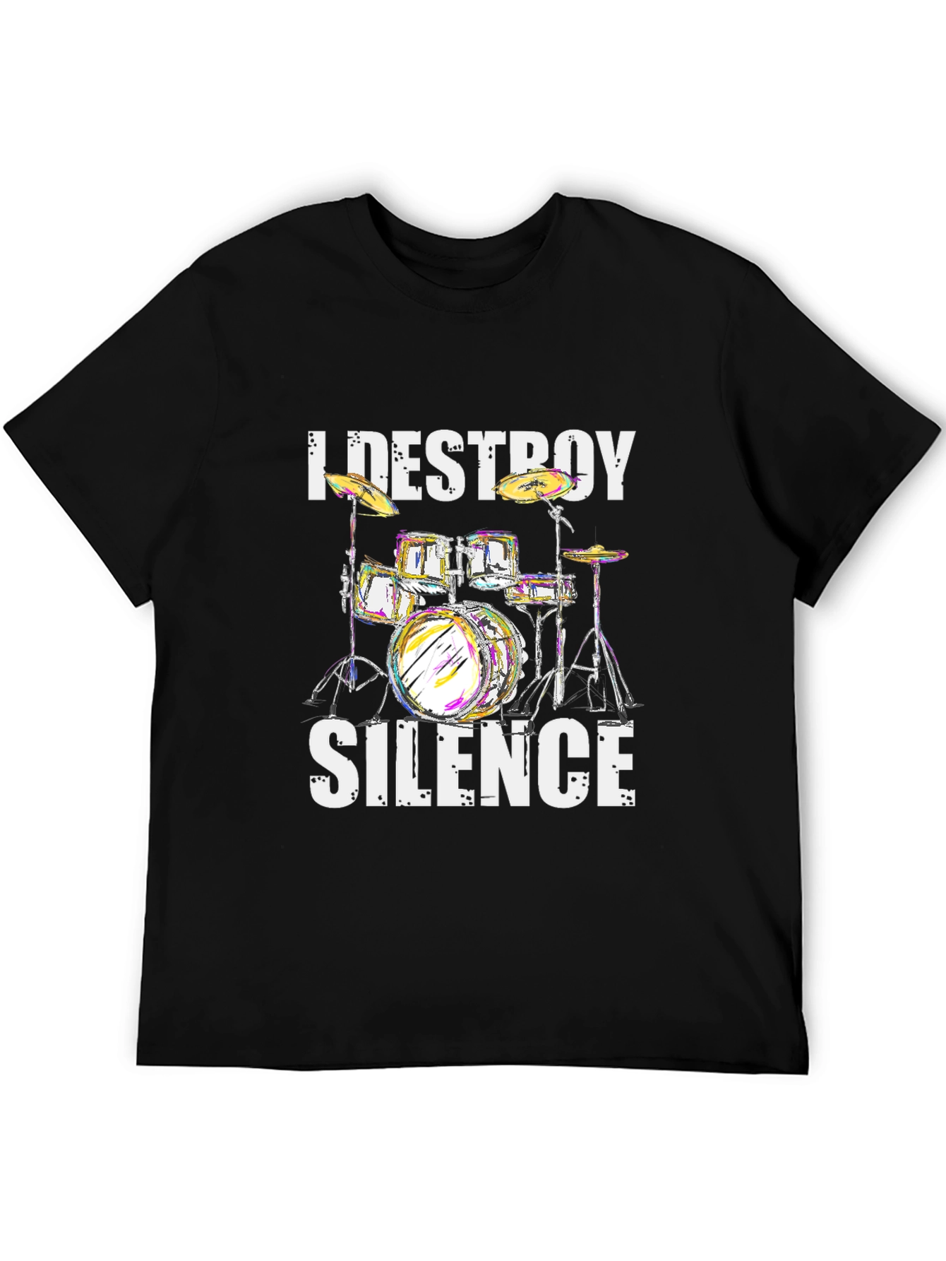 I Destroy Silence Drum Kit Graphic Tee