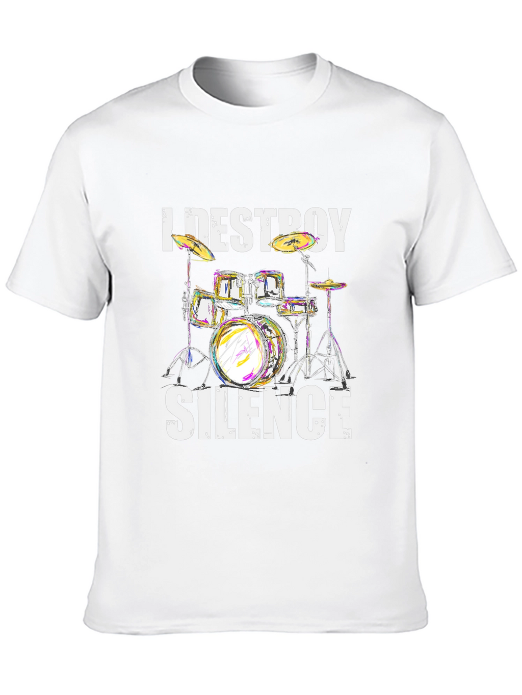 I Destroy Silence Drum Kit Graphic Tee