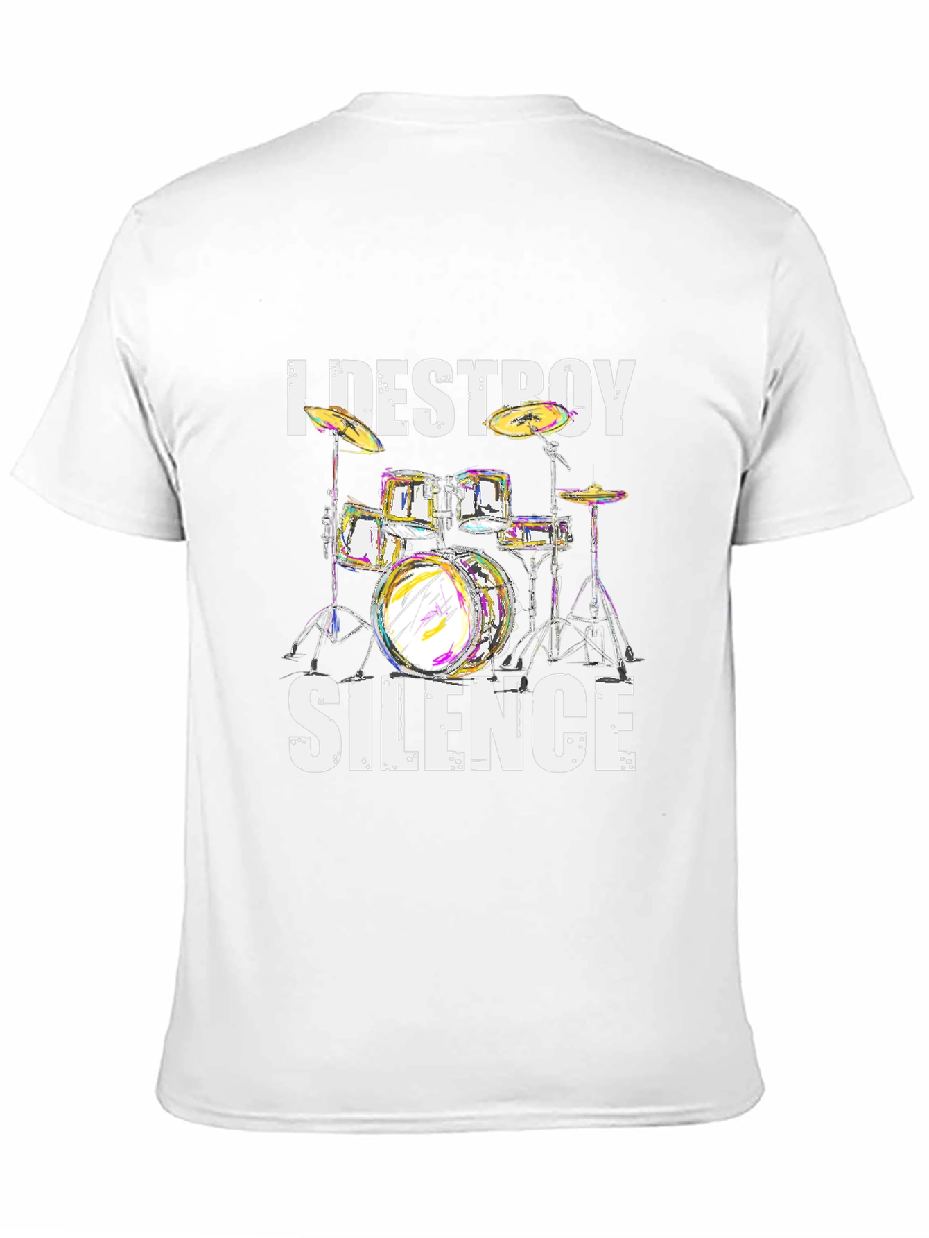 I Destroy Silence Drum Kit Graphic Tee