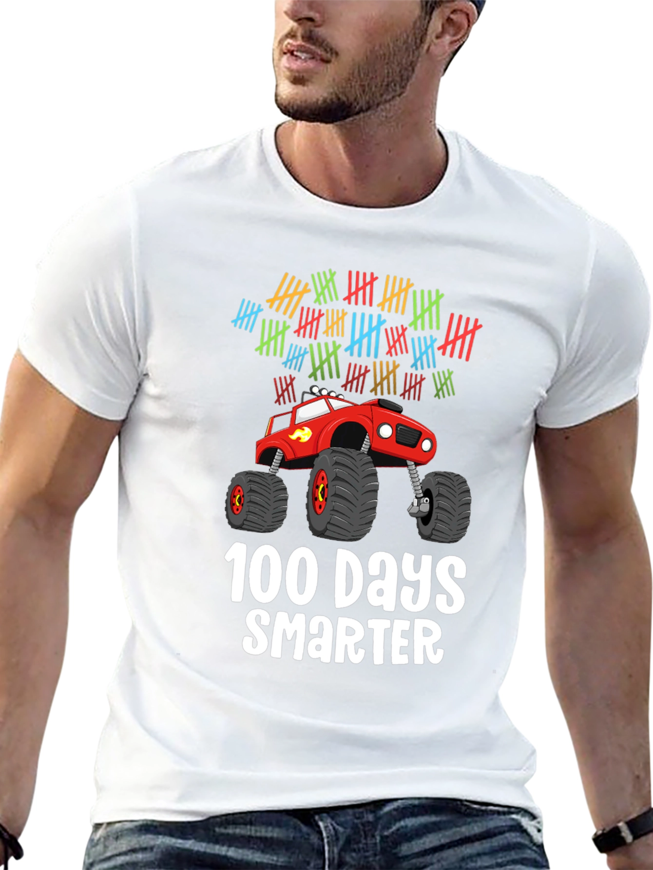 100 Days Smarter Monster Truck Kids T-Shirt