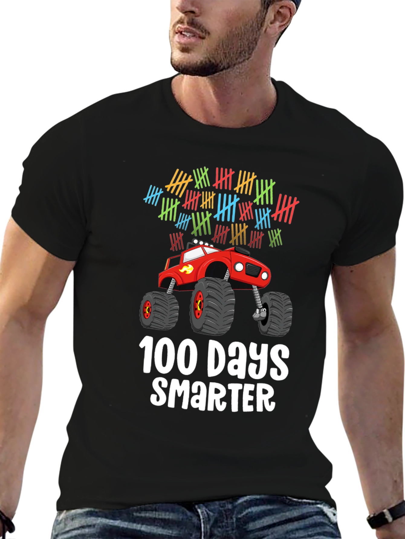 100 Days Smarter Monster Truck Kids T-Shirt