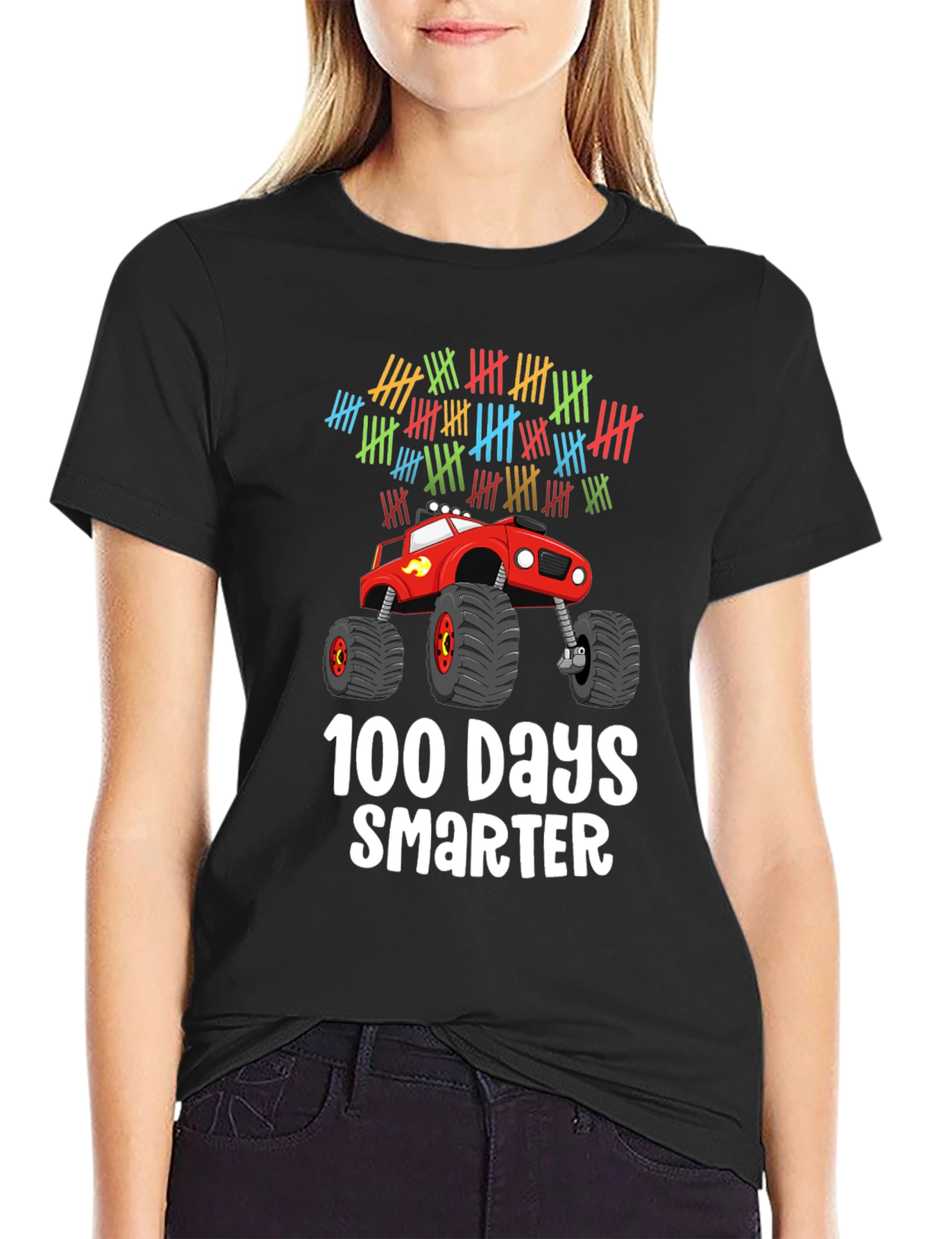 100 Days Smarter Monster Truck Kids T-Shirt