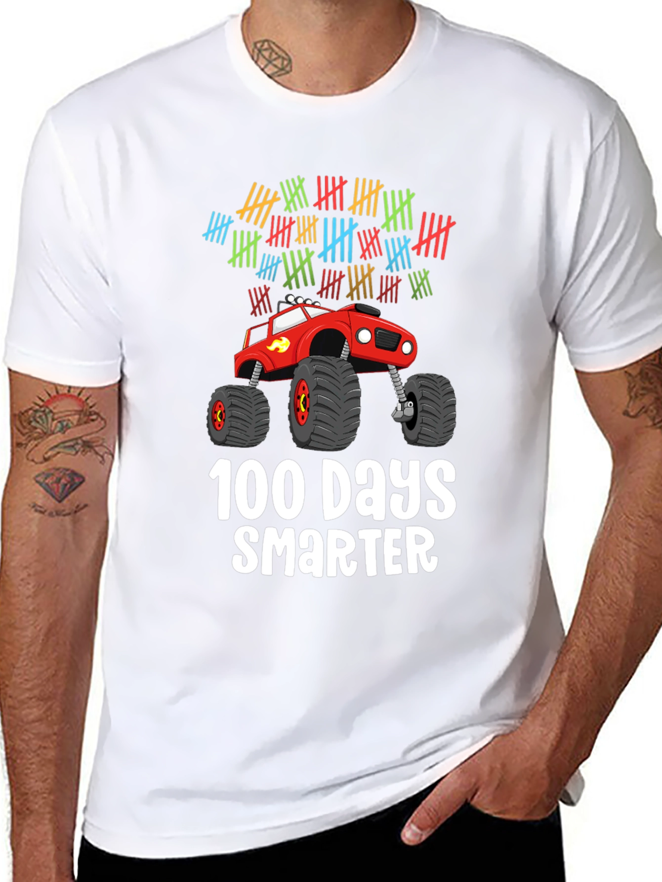 100 Days Smarter Monster Truck Kids T-Shirt
