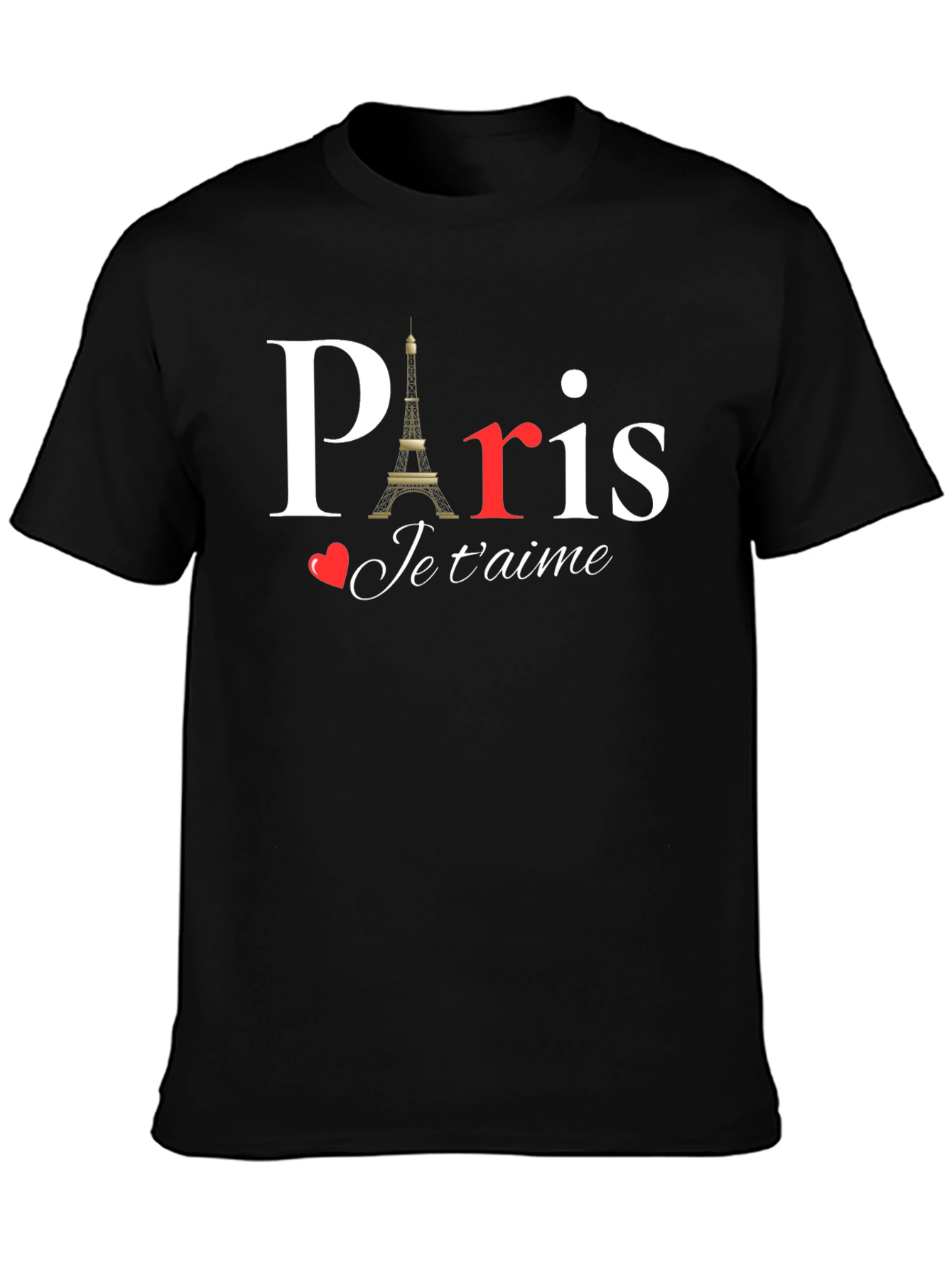 Paris Je Taime Black T-Shirt