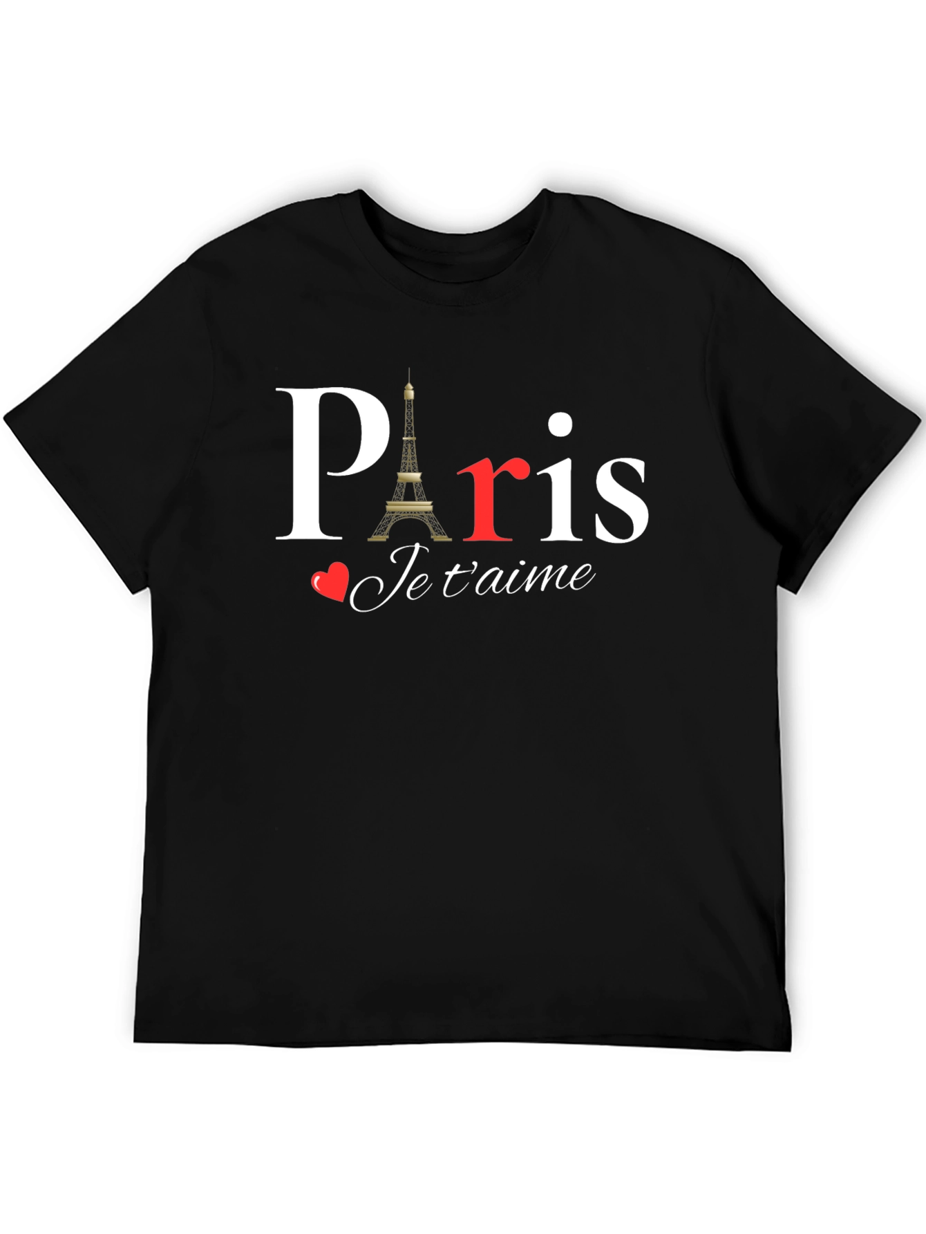 Paris Je Taime Black T-Shirt