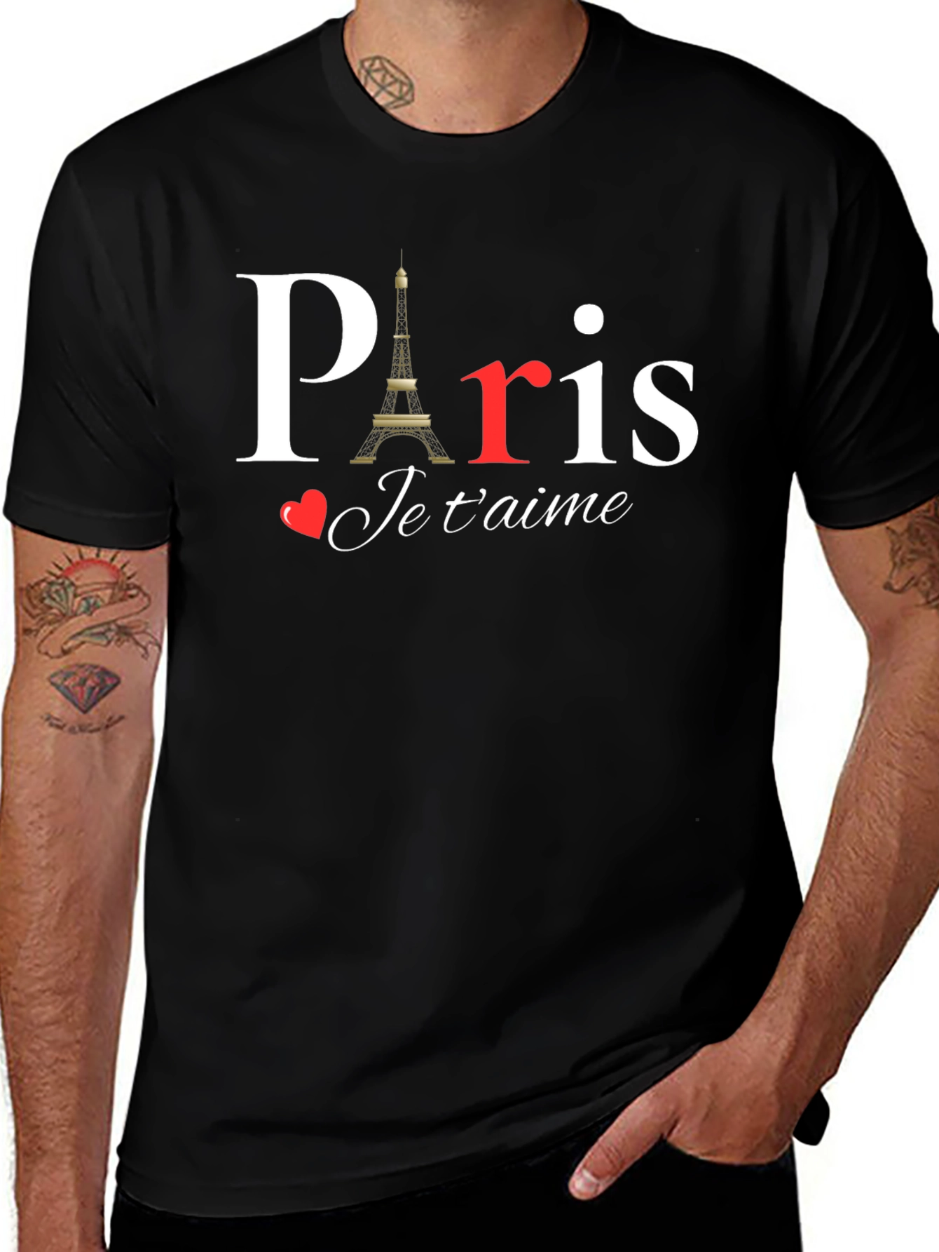 Paris Je Taime Black T-Shirt