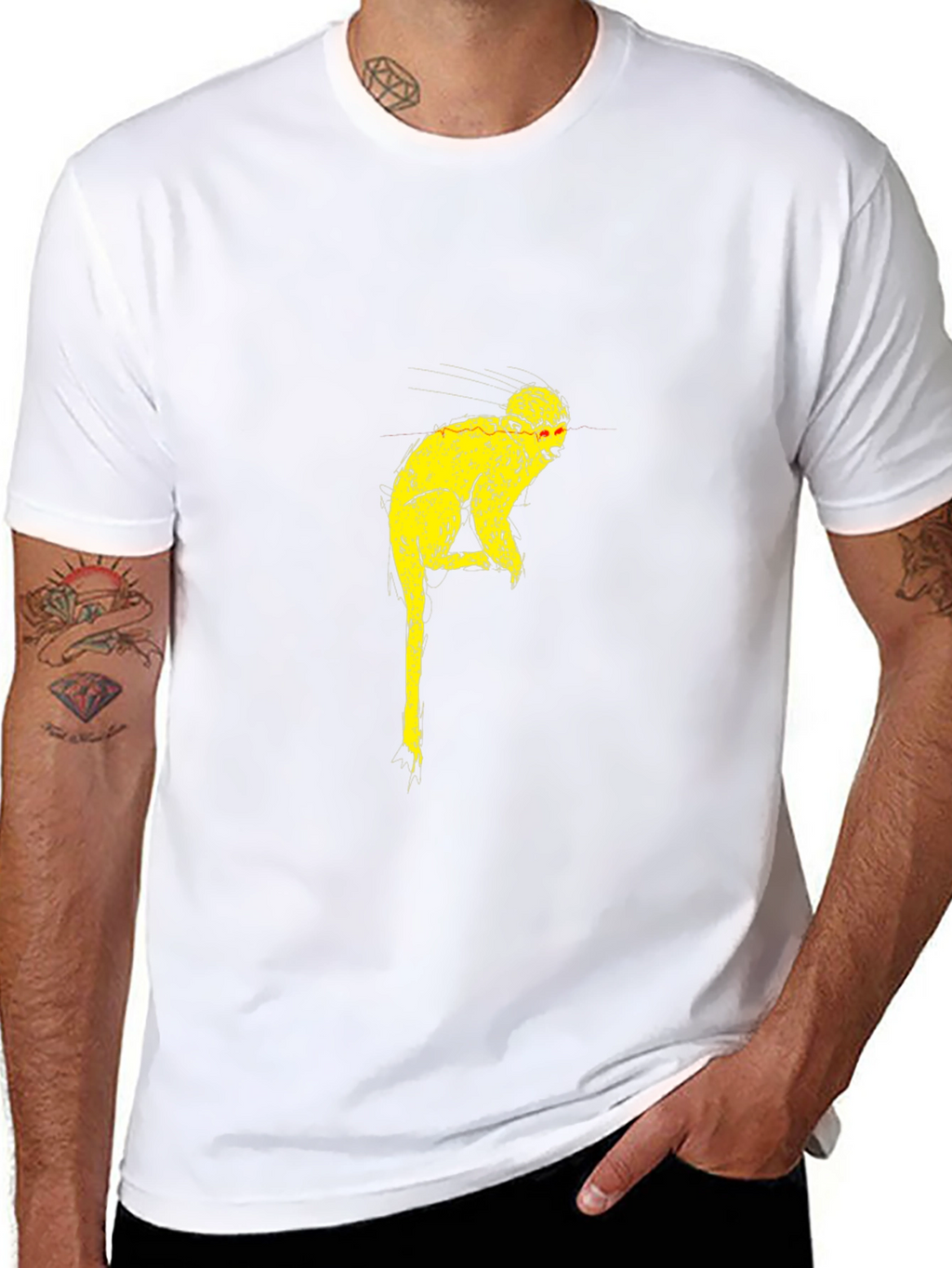 Funky Monkey Graphic Tee - Black Cotton Blend