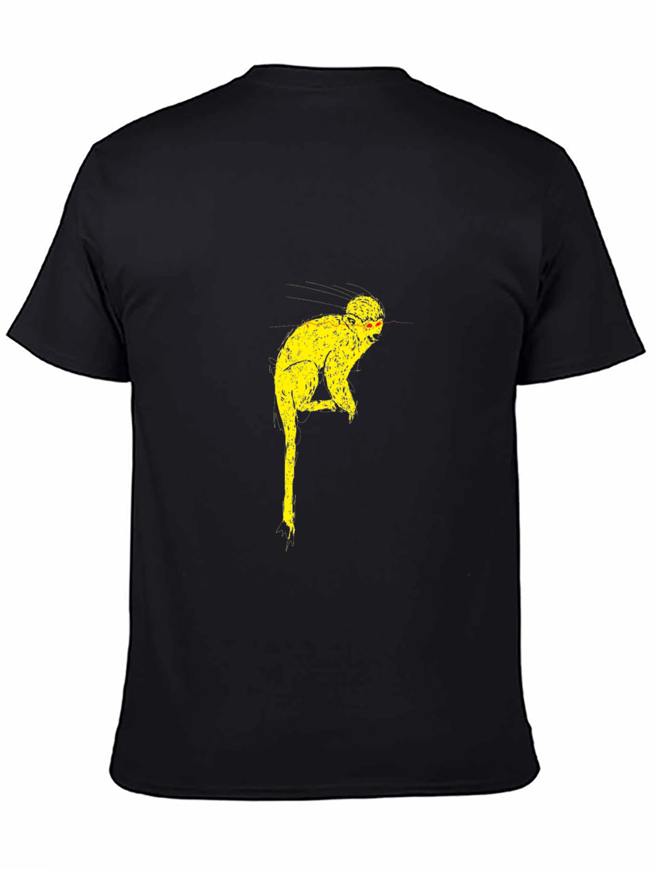 Funky Monkey Graphic Tee - Black Cotton Blend