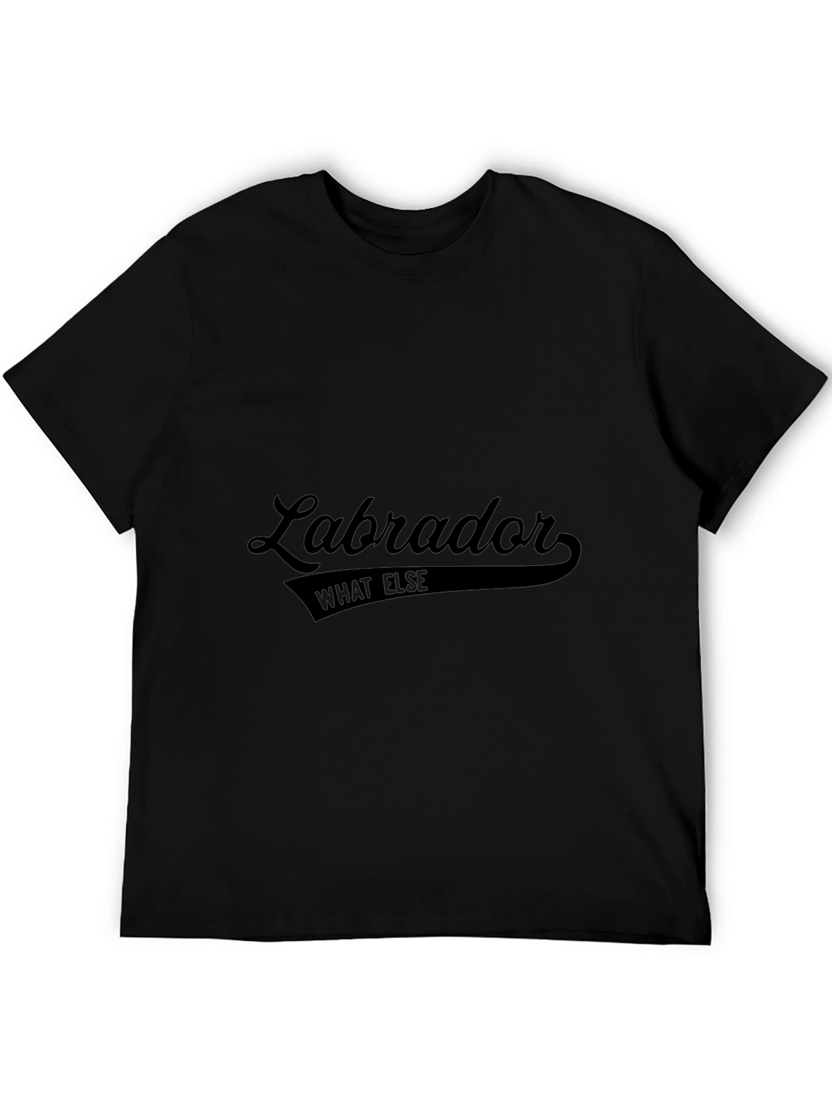Labrador What Else Graphic Tee - Black Crew Neck T-Shirt