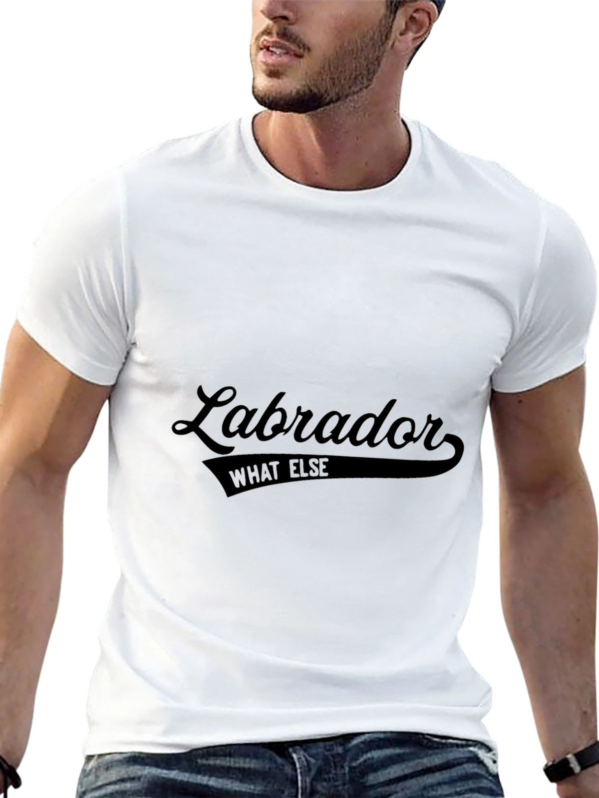 Labrador What Else Graphic Tee - Black Crew Neck T-Shirt