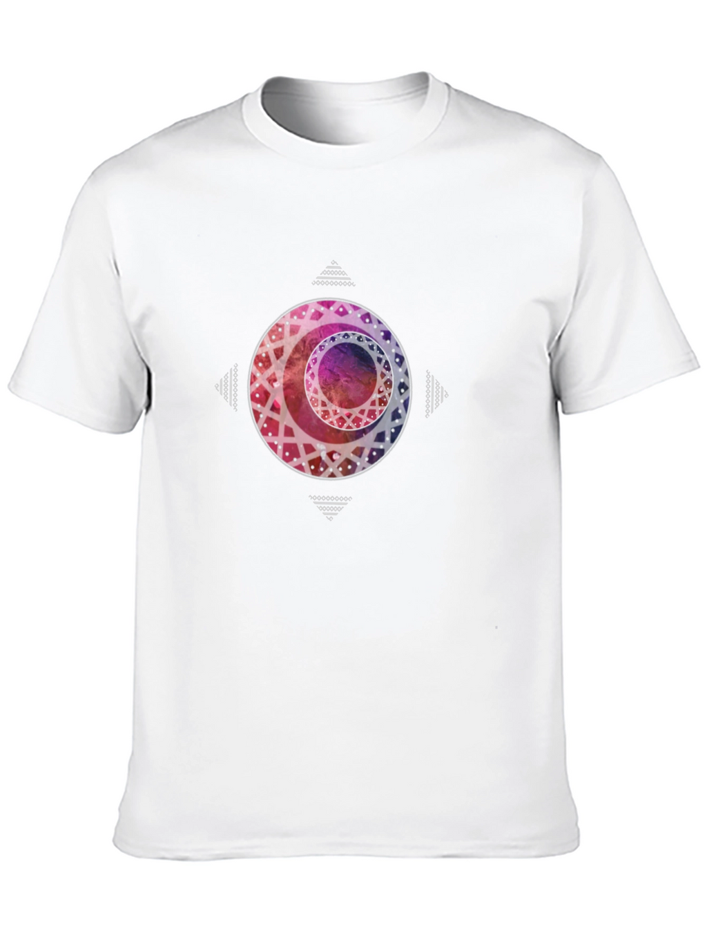 Geometric Circle Graphic Tee - Trendy Casual Wear