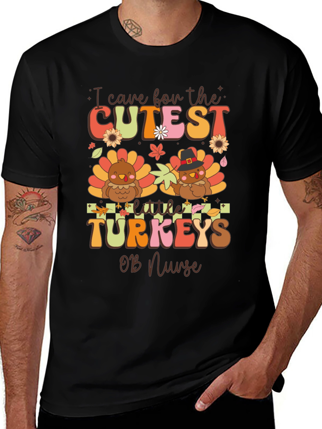 Cute Turkey OB Nurse T-Shirt