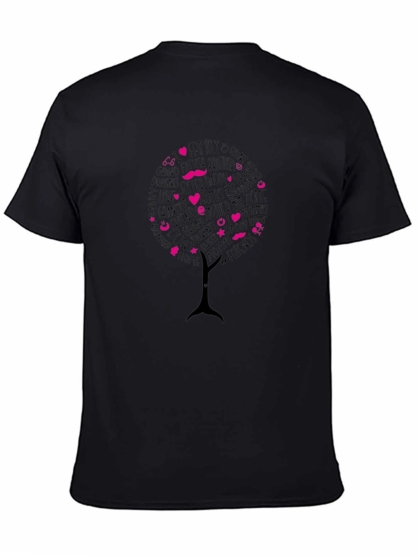 Family Tree Word Art Graphic T-Shirt