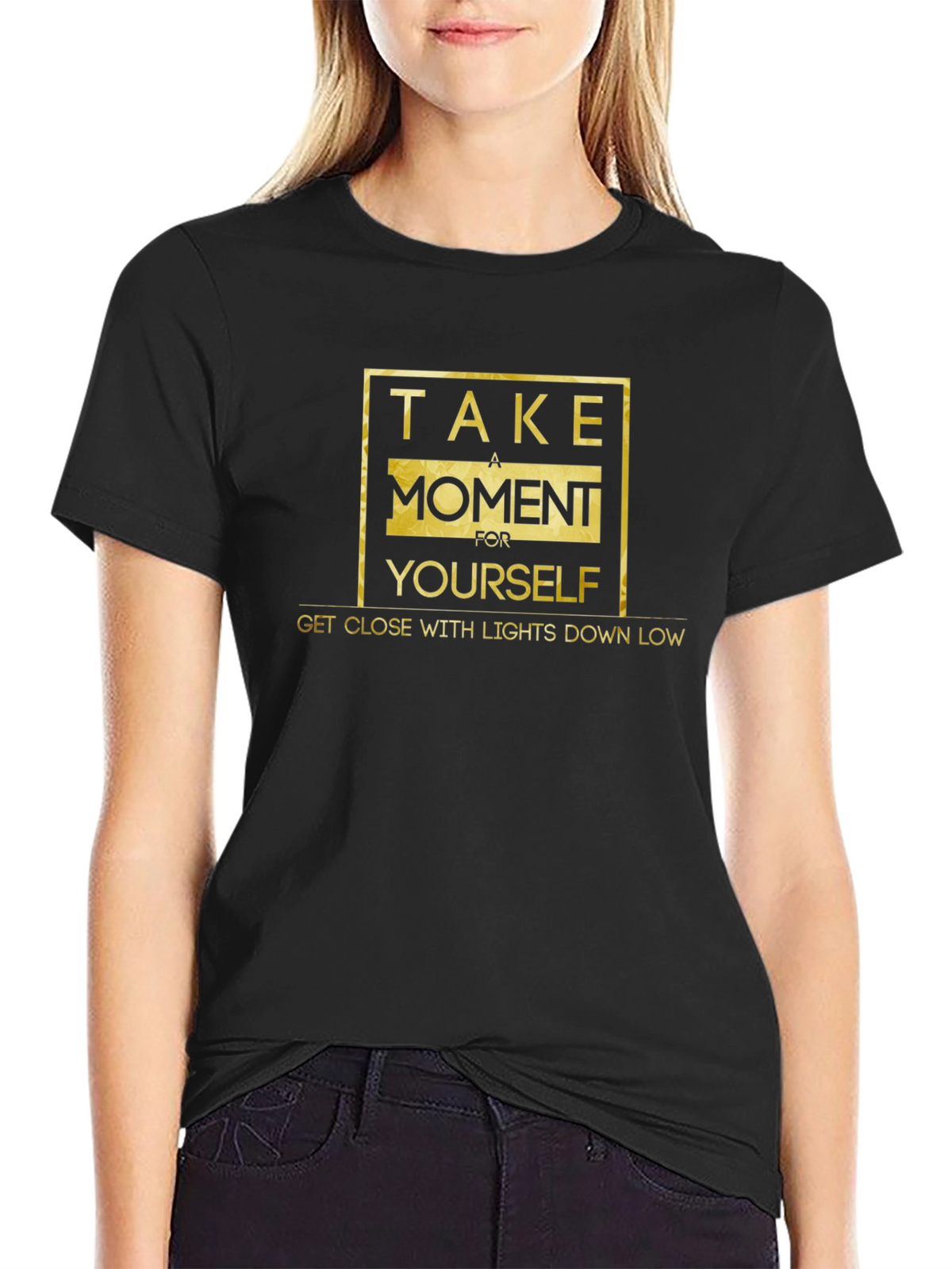 Stylish Black Tee - Take A Moment For Yourself
