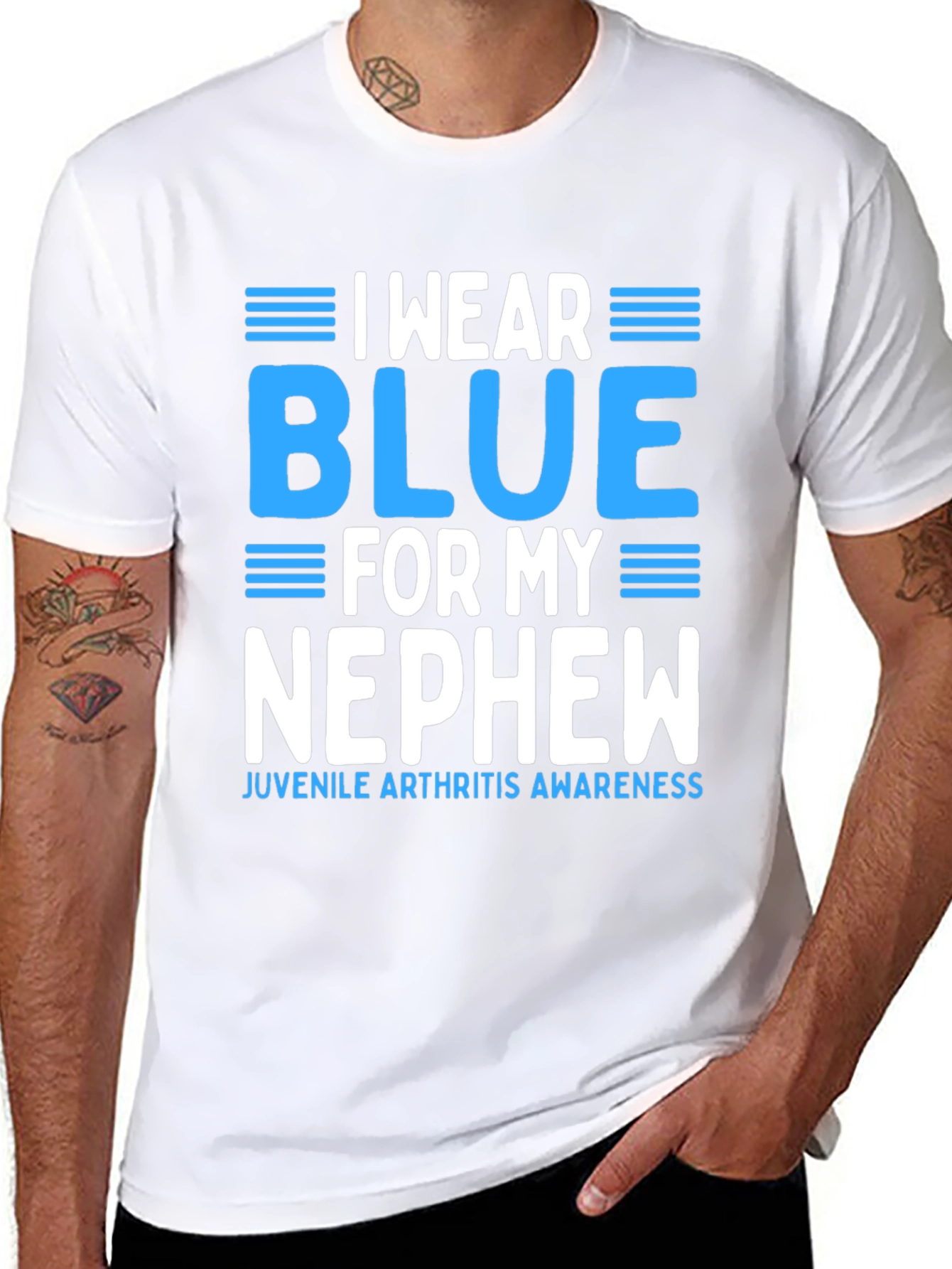 I Wear Blue for My Nephew Awareness T-Shirt