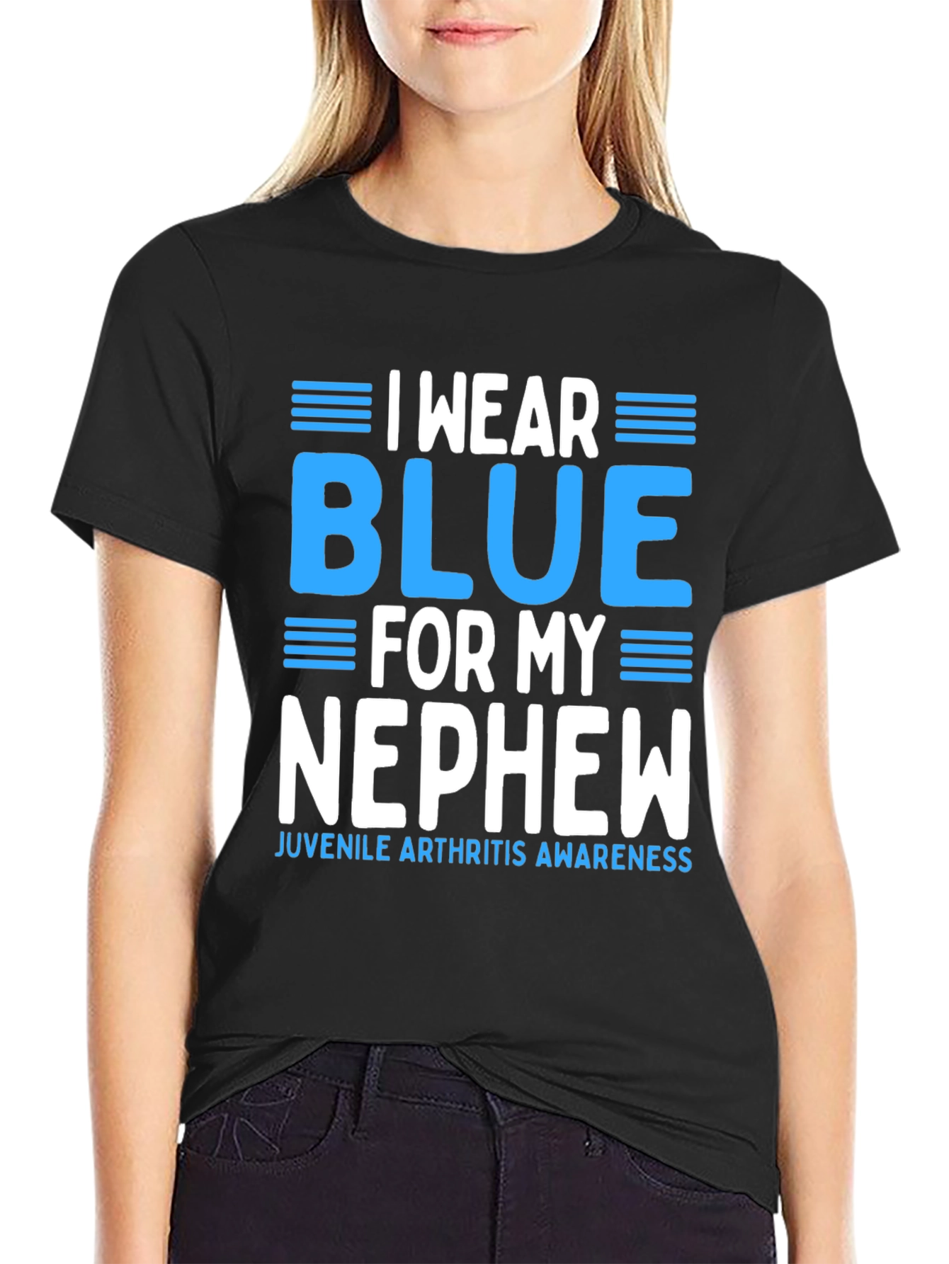 I Wear Blue for My Nephew Awareness T-Shirt