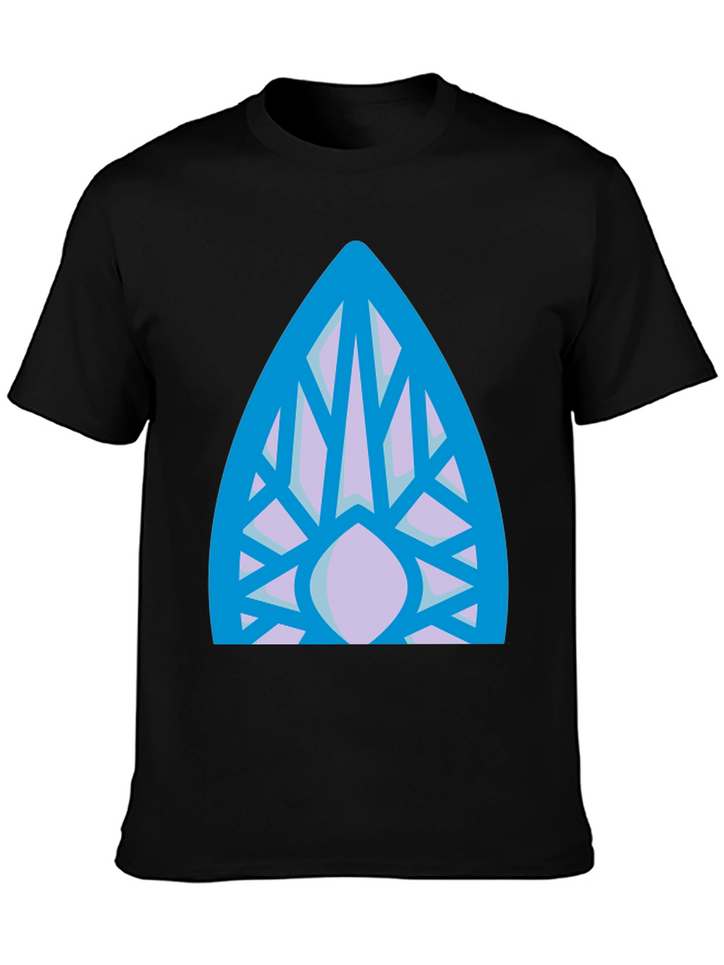 Abstract Geometric Pattern Black T-Shirt
