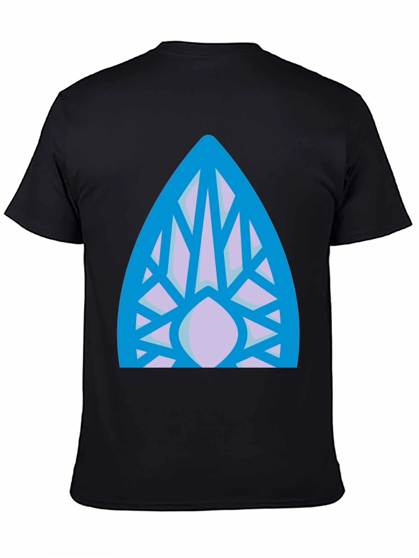 Abstract Geometric Pattern Black T-Shirt