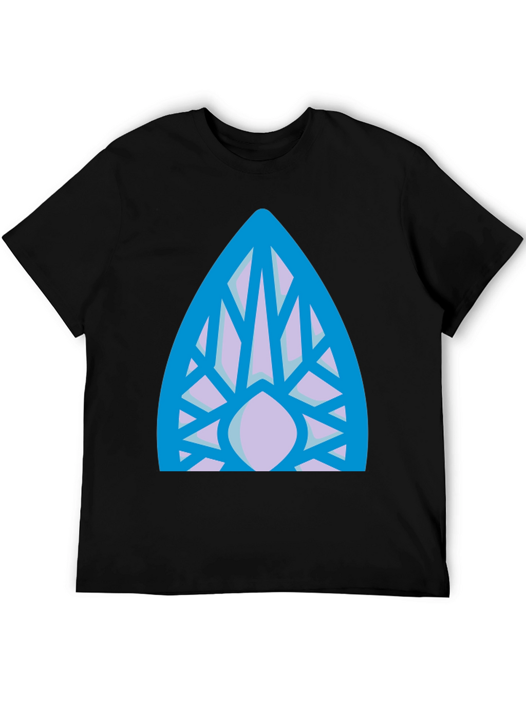Abstract Geometric Pattern Black T-Shirt