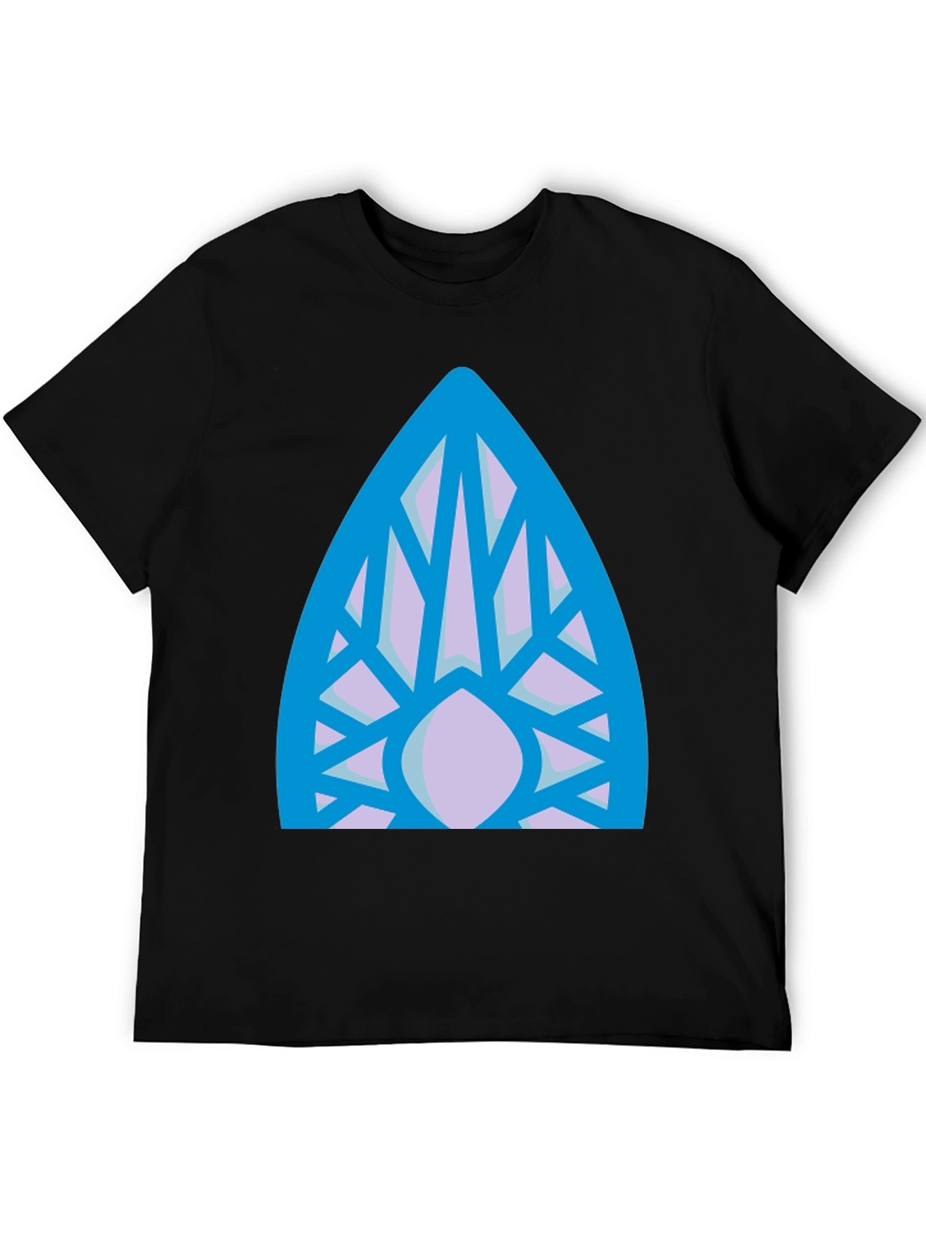 Abstract Geometric Pattern Black T-Shirt