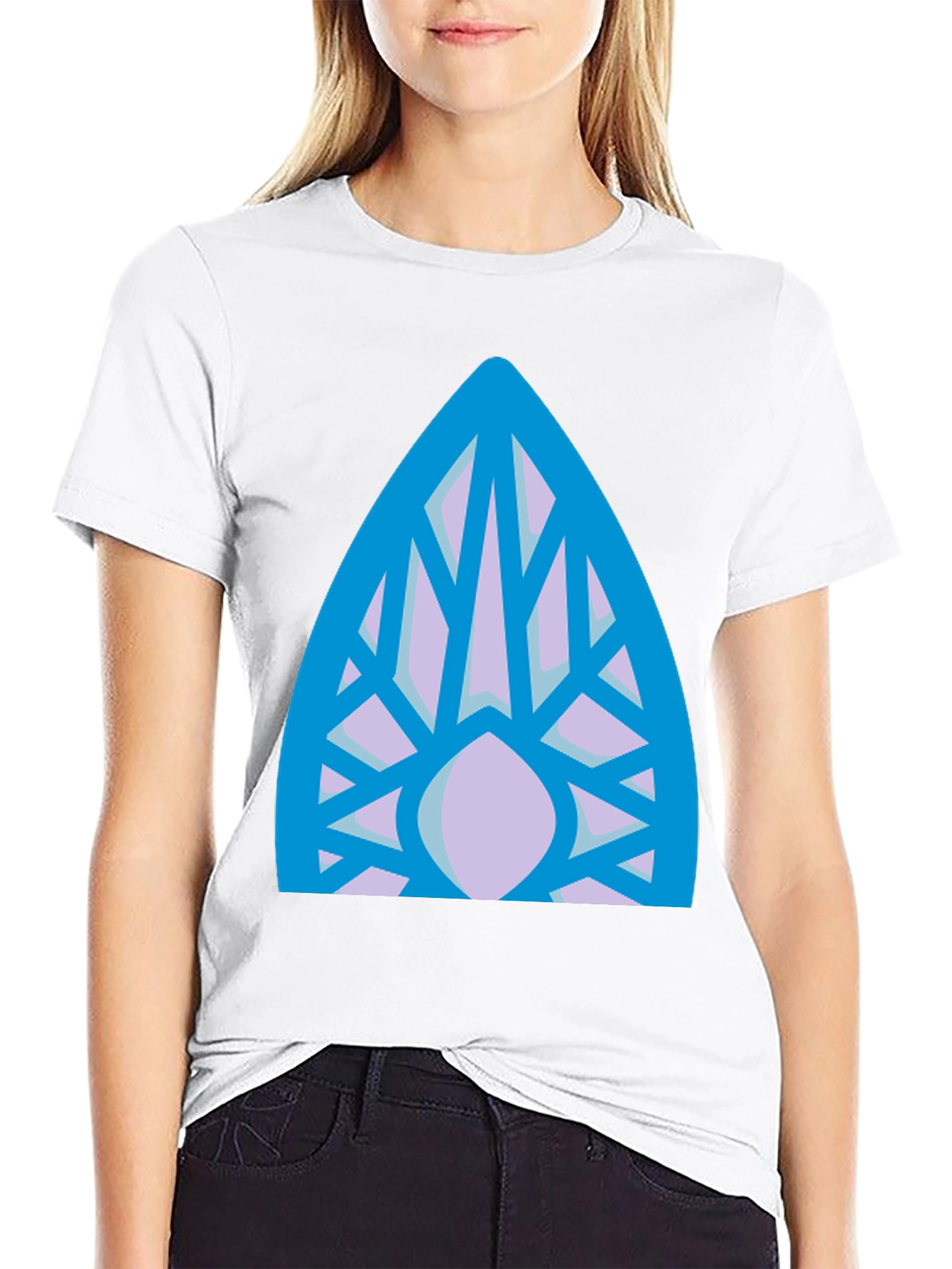 Abstract Geometric Pattern Black T-Shirt