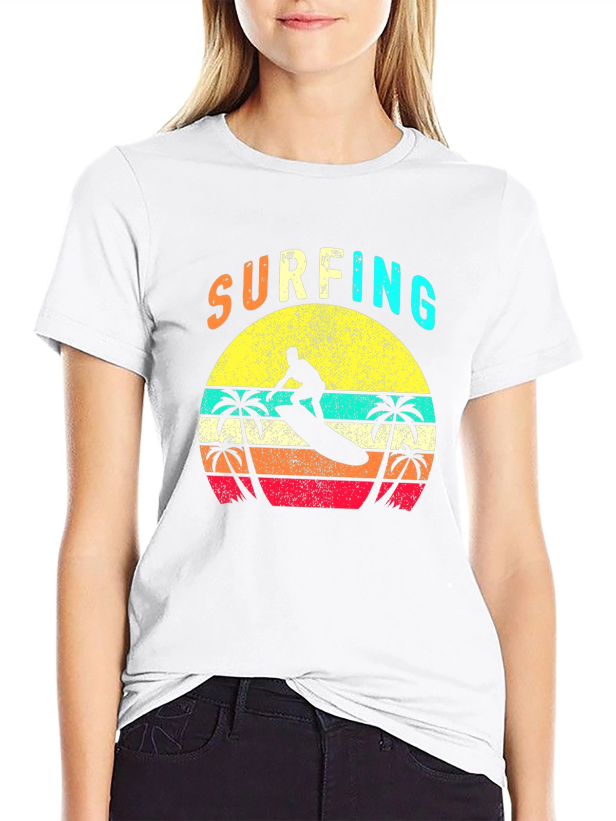 Retro Surfing T-Shirt - Vintage Summer Vibes