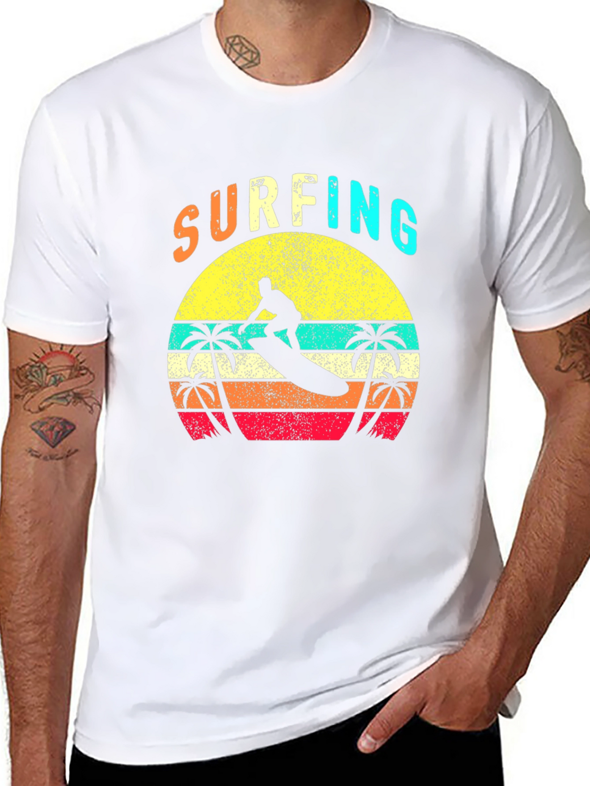 Retro Surfing T-Shirt - Vintage Summer Vibes