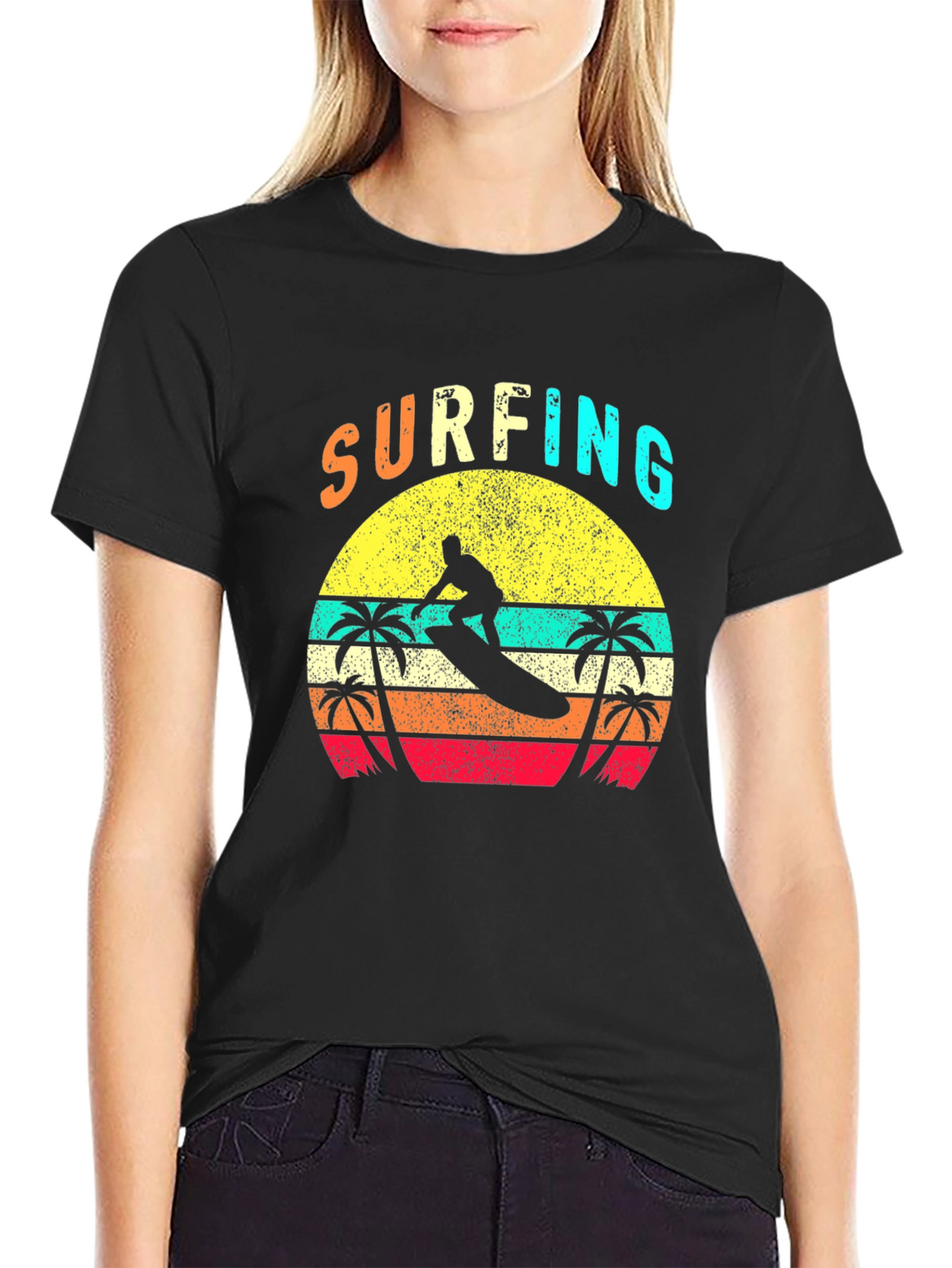 Retro Surfing T-Shirt - Vintage Summer Vibes