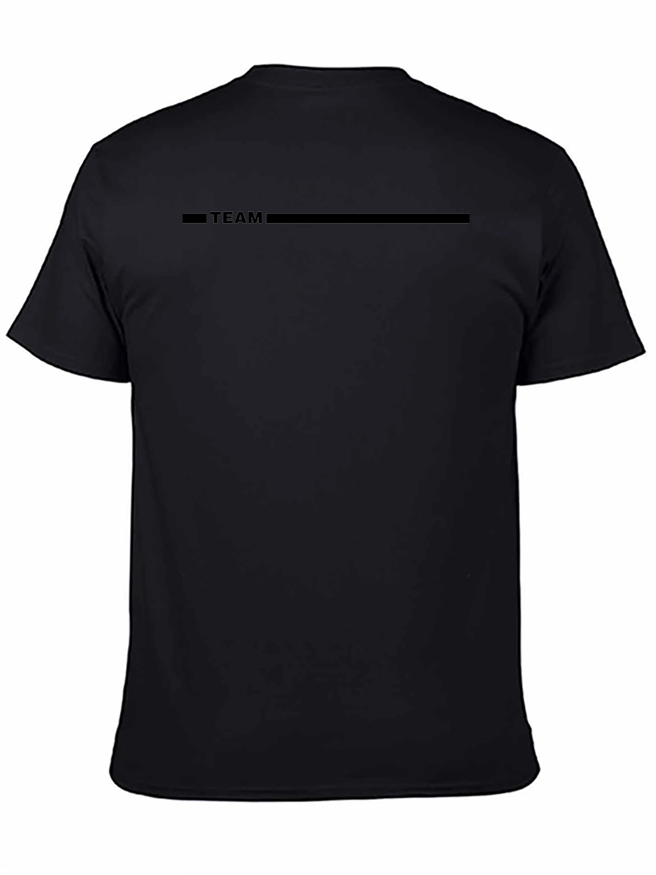 Mens Black TEAM Graphic Crewneck T-Shirt