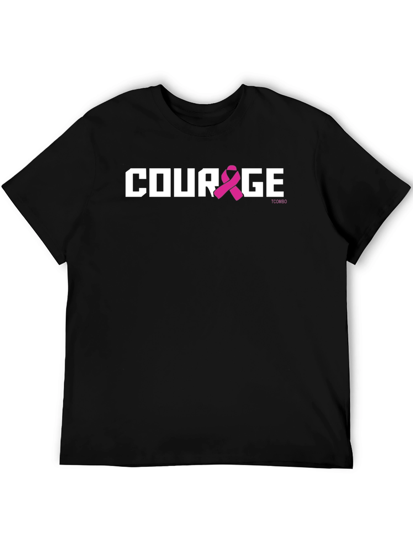 Courage Pink Ribbon Graphic T-Shirt