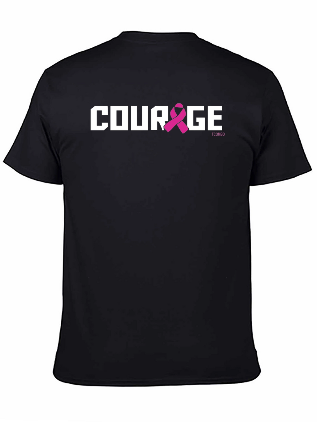 Courage Pink Ribbon Graphic T-Shirt