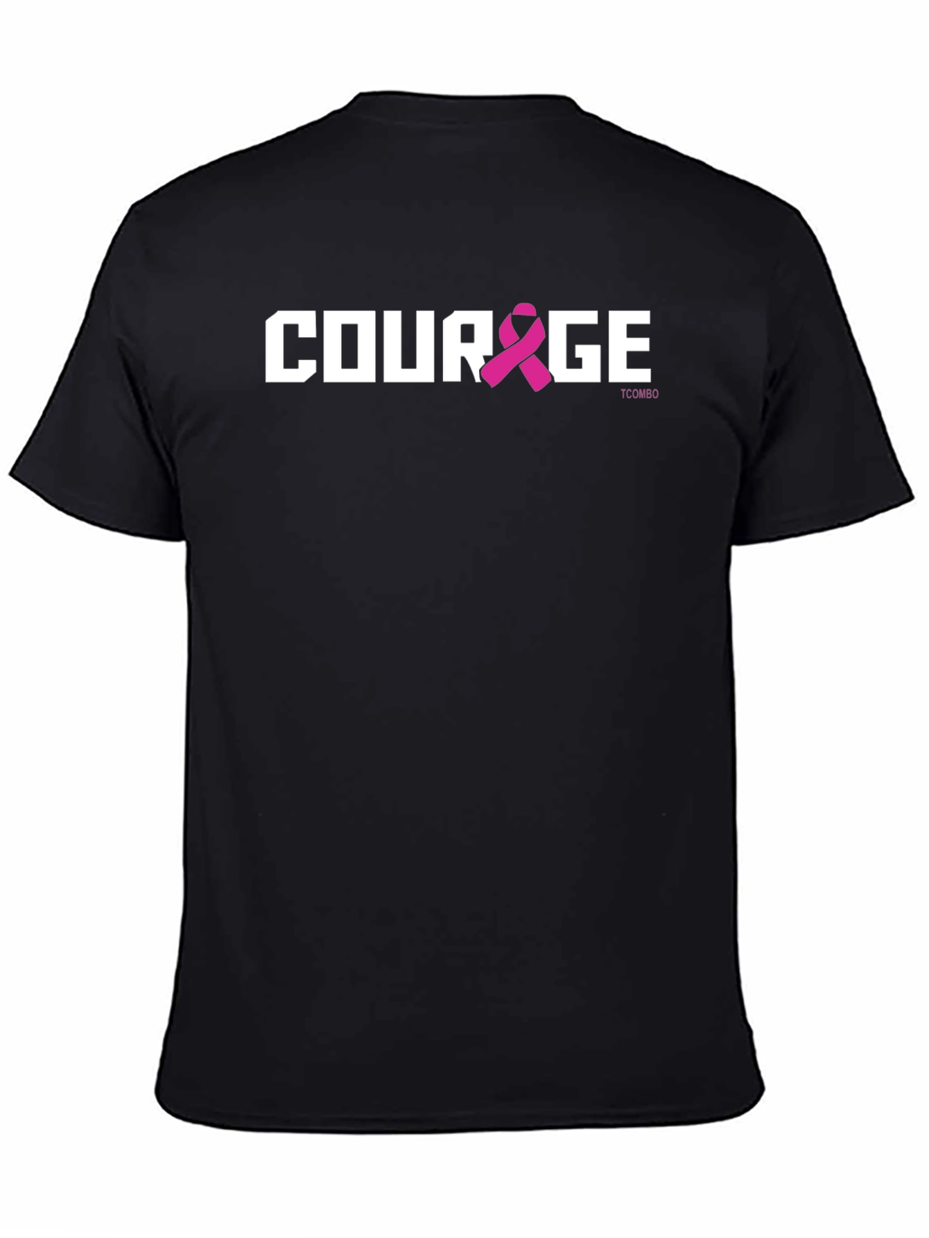 Courage Pink Ribbon Graphic T-Shirt